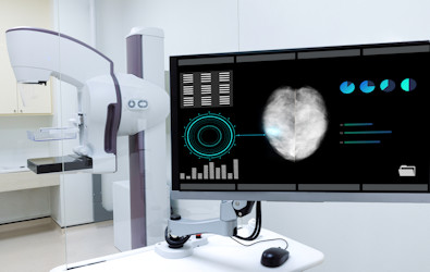 Results of a mammography.