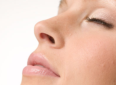 Beautiful woman's nose