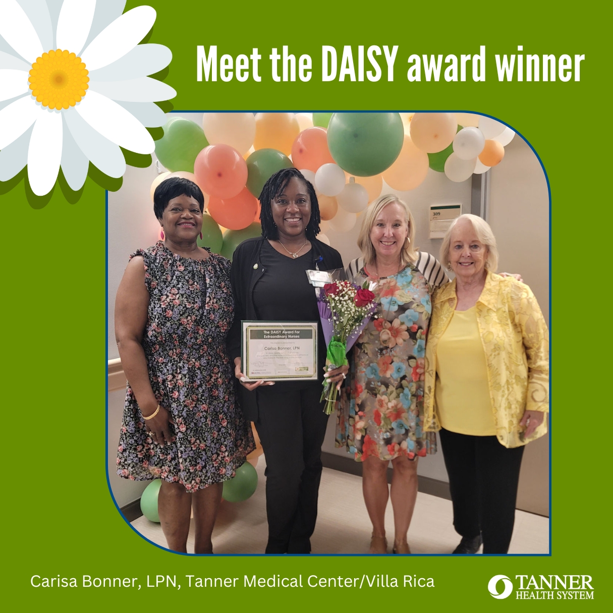 DAISY winner Carisa Bonner