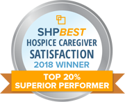 SHP Best Hospice Caregiver 2018 Winner badge