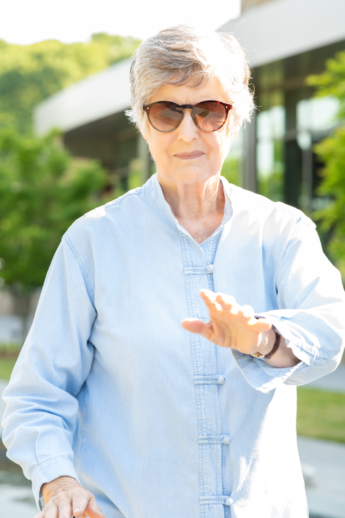 Carol Stafford practicing tai chi