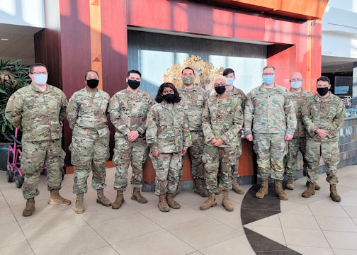 Tanner Health System welcomed 10 members of the Georgia National Guard to assist at its hospitals in Carrollton and Villa Rica. The guard members, based out of LaGrange and under the command of Staff Sgt. Christian Rendon, will support the hospitals’ environmental services and food and nutrition services operations. 