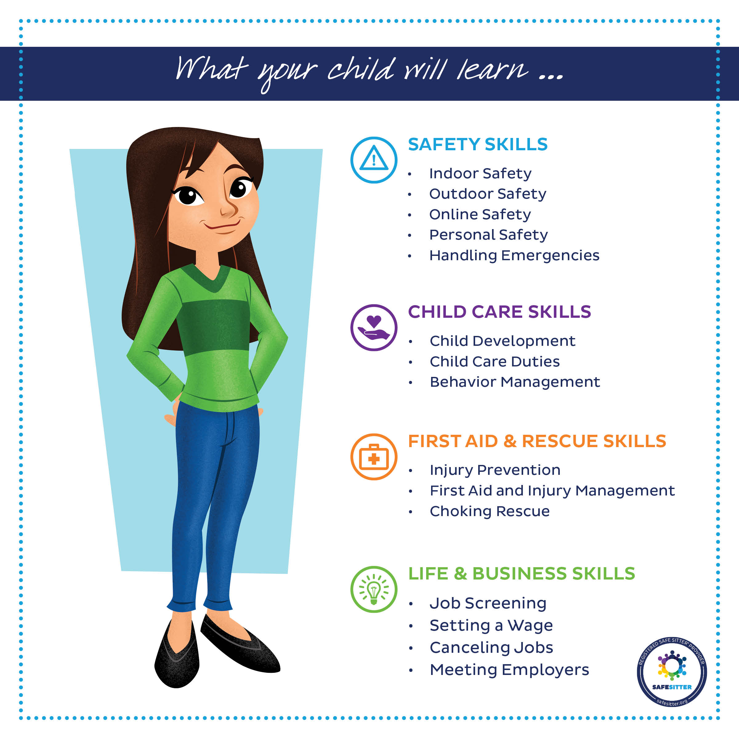Safe Sitter skills you'll learn