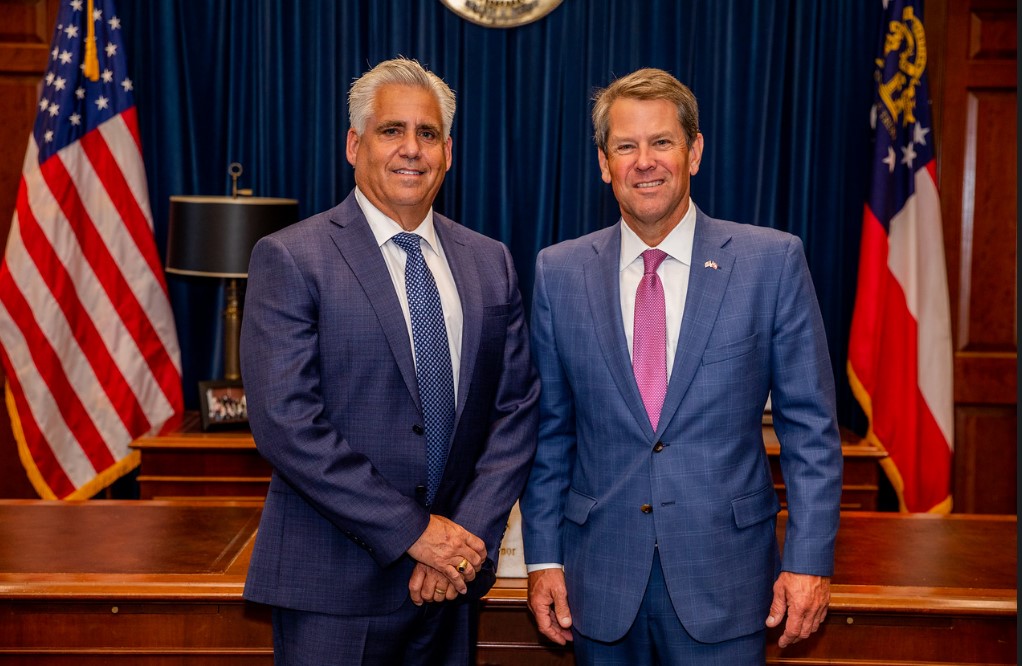 Wayne Senfeld with Gov. Brian Kemp