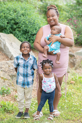 Precious McCoy with her children.