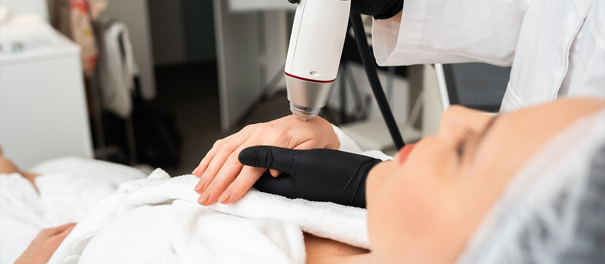woman getting procedure done