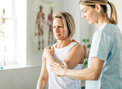 Woman receiving therapy
